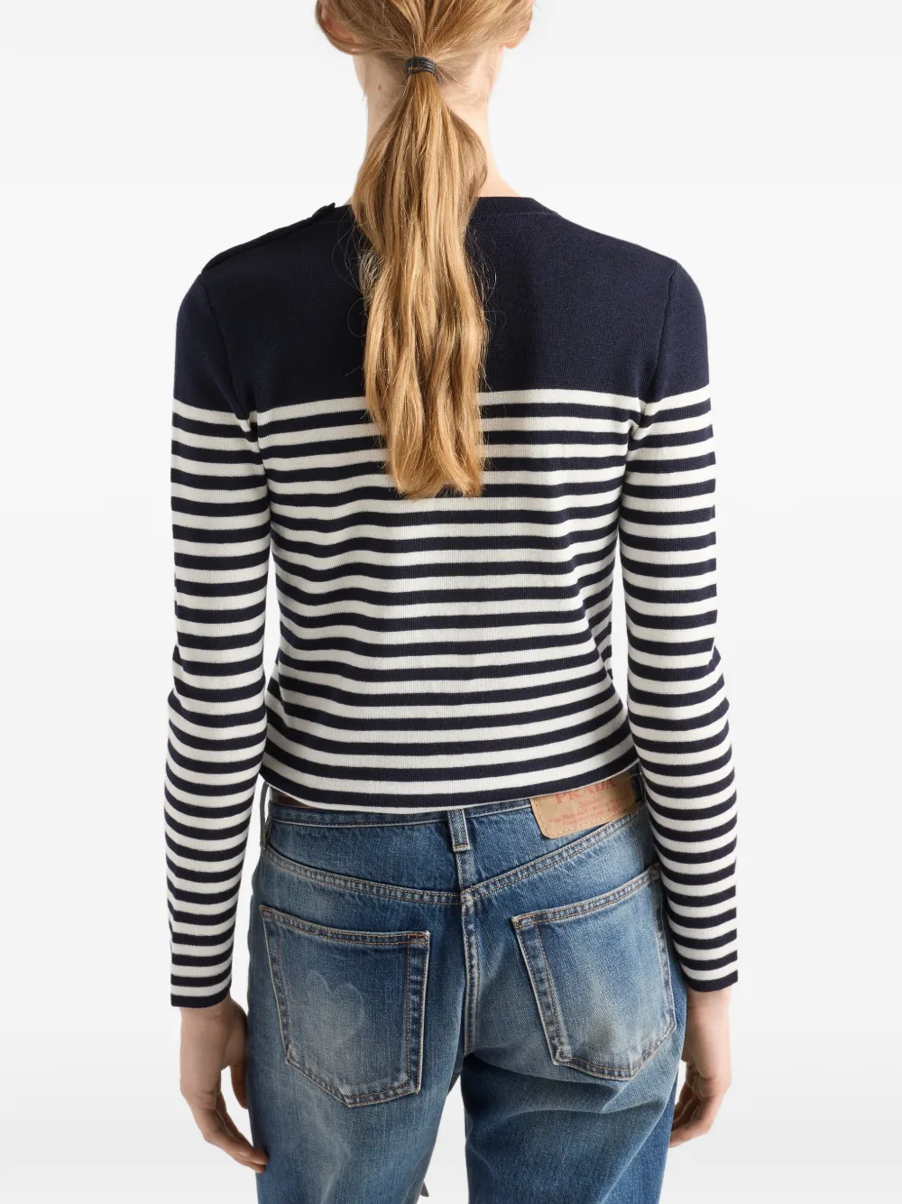 striped ribbed sweater