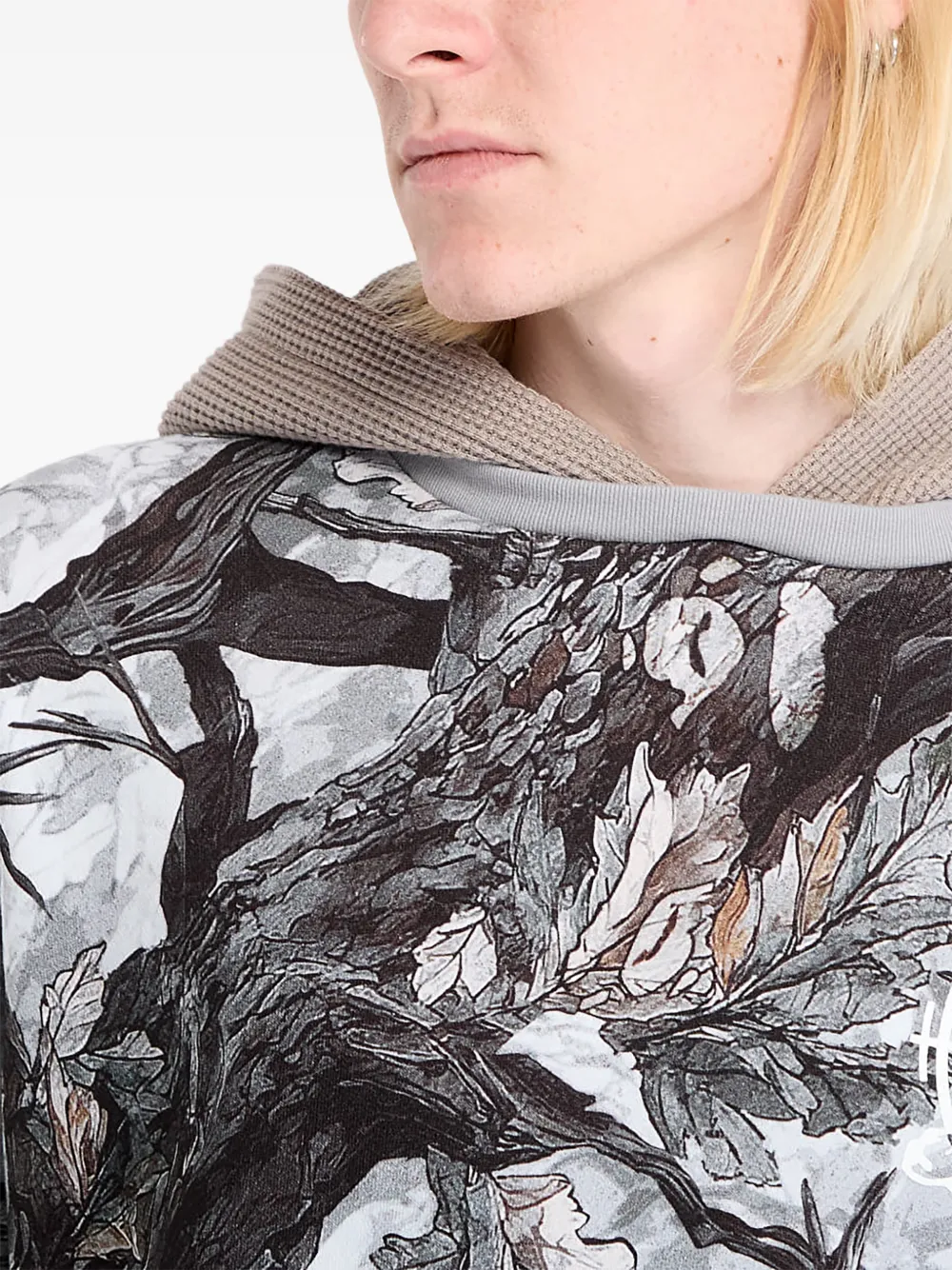 A BATHING APE Tree Edge Camo gelaagde hoodie Beige