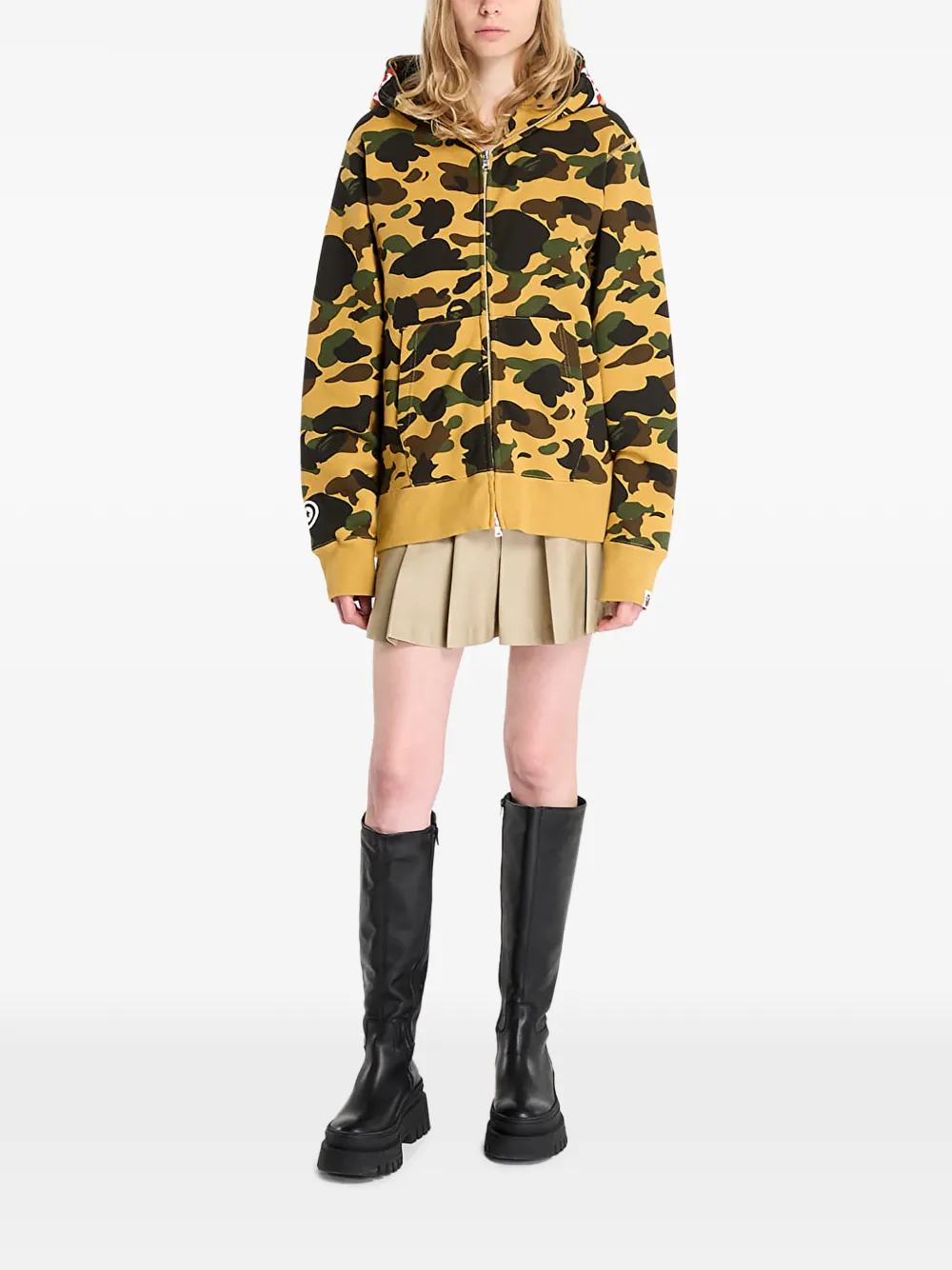 A BATHING APE® 1St Camo Shark full-zip Hoodie | Yellow | FARFETCH ZA