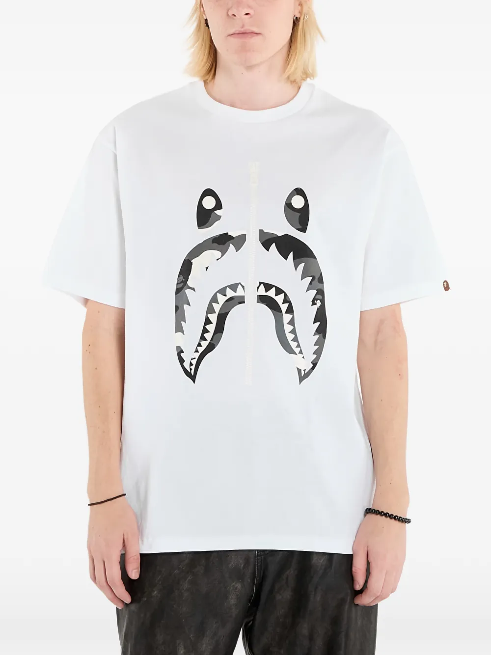 A BATHING APE® City Camo Shark short-sleeve T-shirt - Bianco