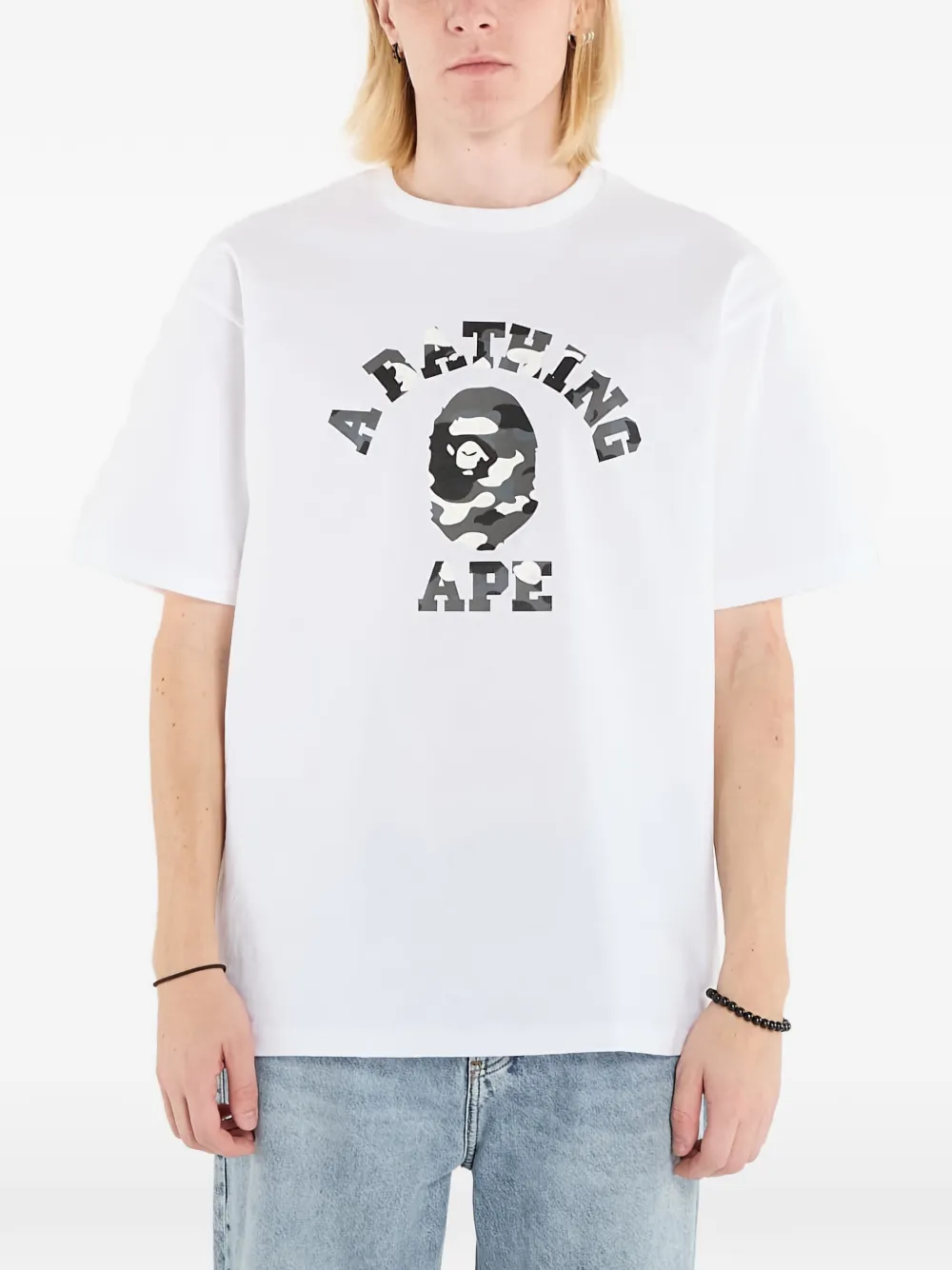 A BATHING APE® City Camo College short-sleeve T-shirt - Bianco