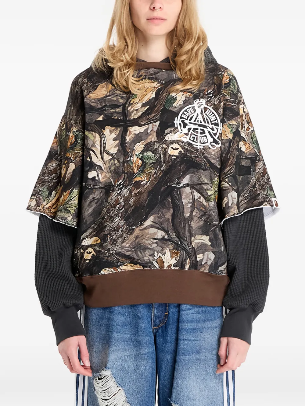  A Bathing Ape® Sudadera Tree Edge Camo Con Capucha - Marrón 