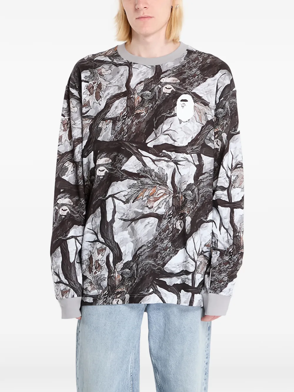 A BATHING APE T-shirt met lange mouwen Wit