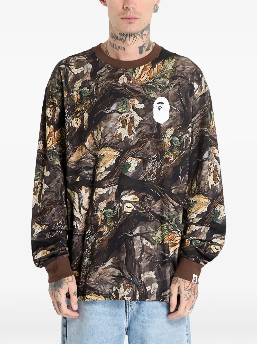 A BATHING APE® long-sleeve T-shirt - Marrone
