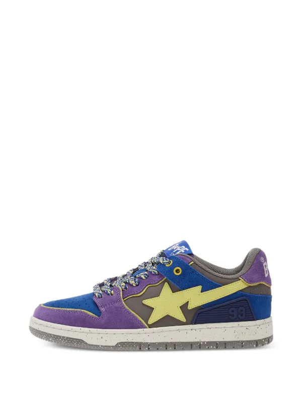 27cm PURRLE/ BAPE®  SK8 STA A BATHING APE® Bape Sk8 Sta 1 M2 lace-up Sneakers | Purple | FARFETCH