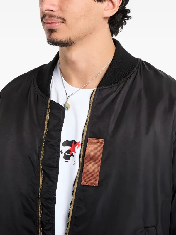 A BATHING APE® Shark Ma-1 ボンバージャケット | ブラック | FARFETCH JP