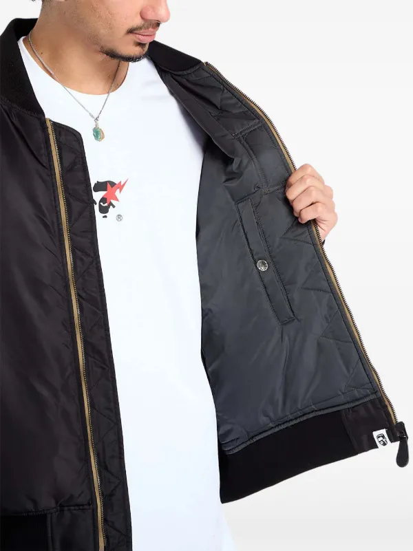 A BATHING APE® Shark Ma-1 ボンバージャケット | ブラック | FARFETCH JP