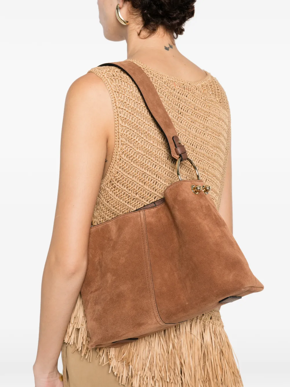  Strathberry Lana Suede Shoulder Bag - Brown 