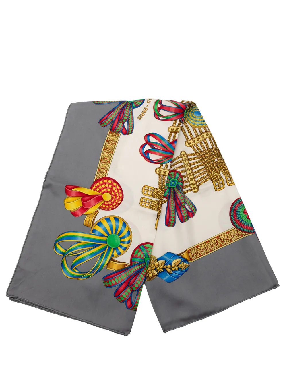 Hermès Pre-Owned 20th Century Les Rubans du Cheval Silk Scarf 90 scarves - Bianco