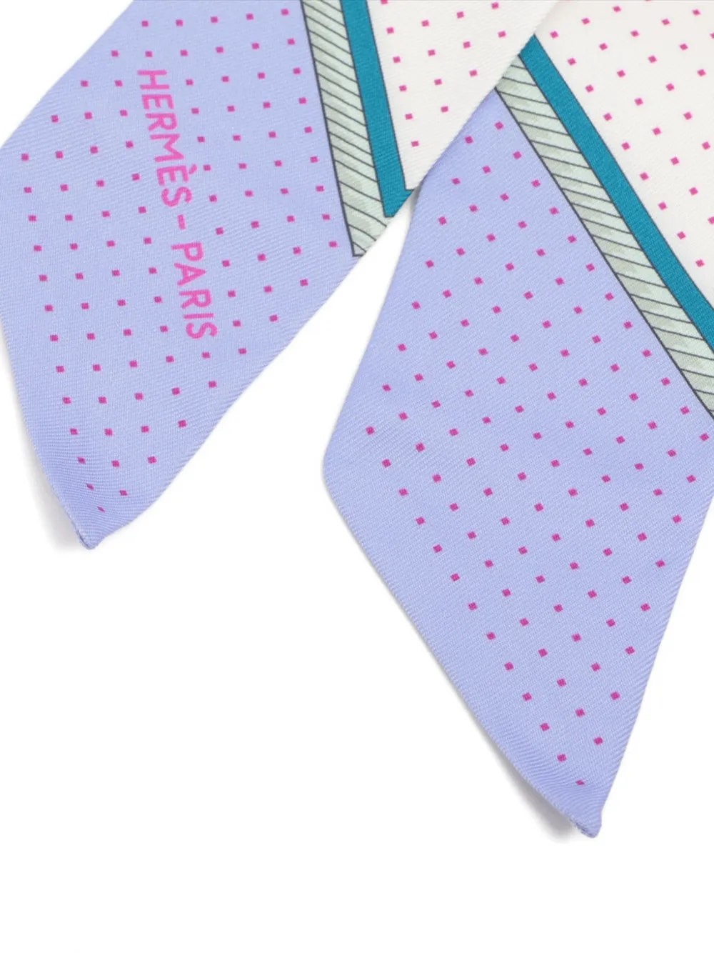 Hermès Pre-Owned 2024 polka-dot silk scarf - Toni neutri