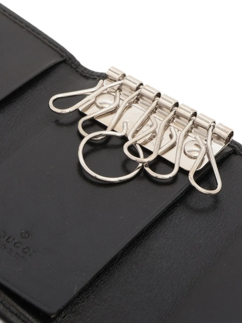 GUCCI Pre-owned 2000s Gg Upreme Canvas Keycase In Black