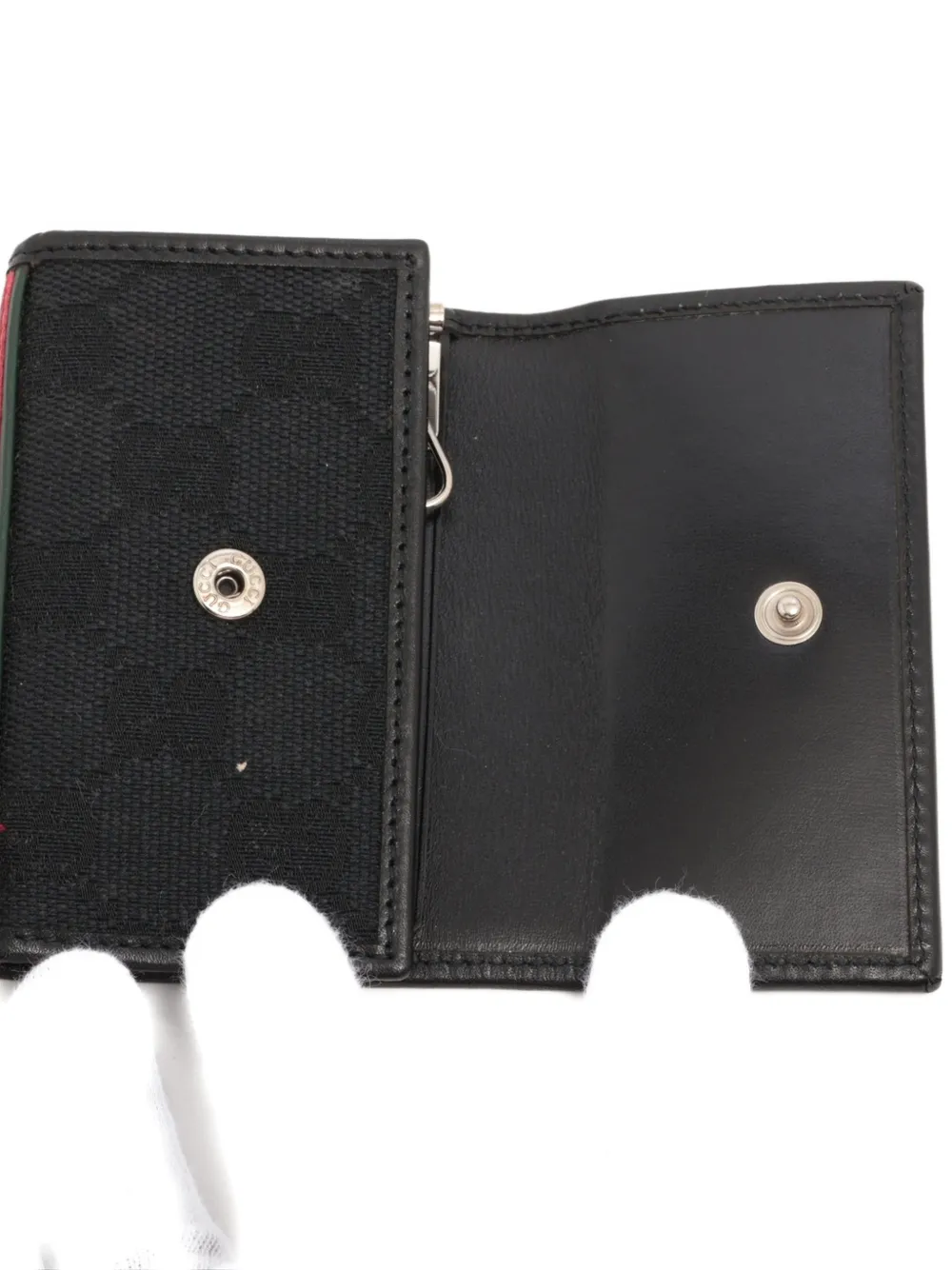 GUCCI Pre-owned 2000s Gg Upreme Canvas Keycase In Black