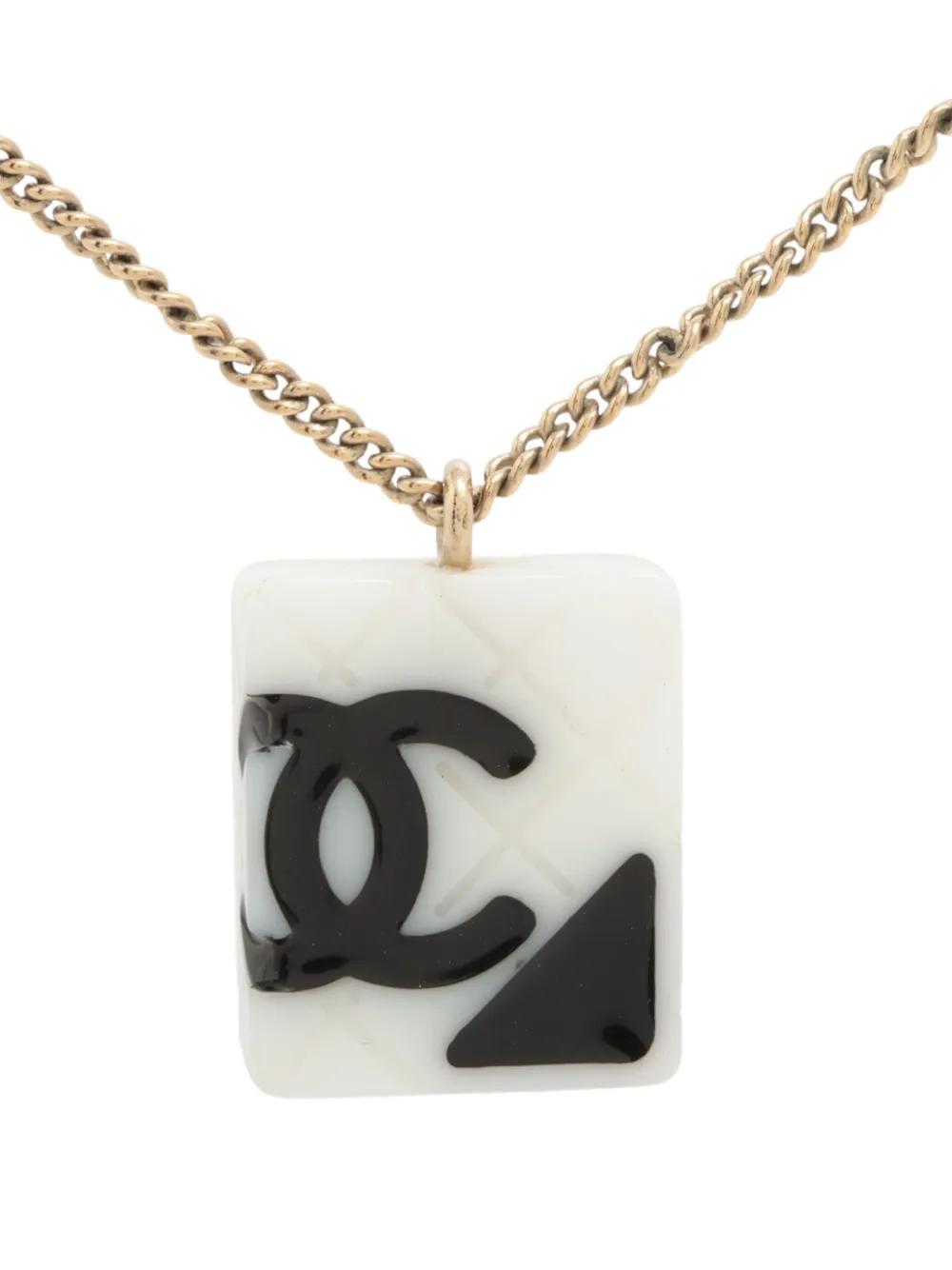 CHANEL Pre-Owned 2005 Cambon Line CC mark necklace - Oro