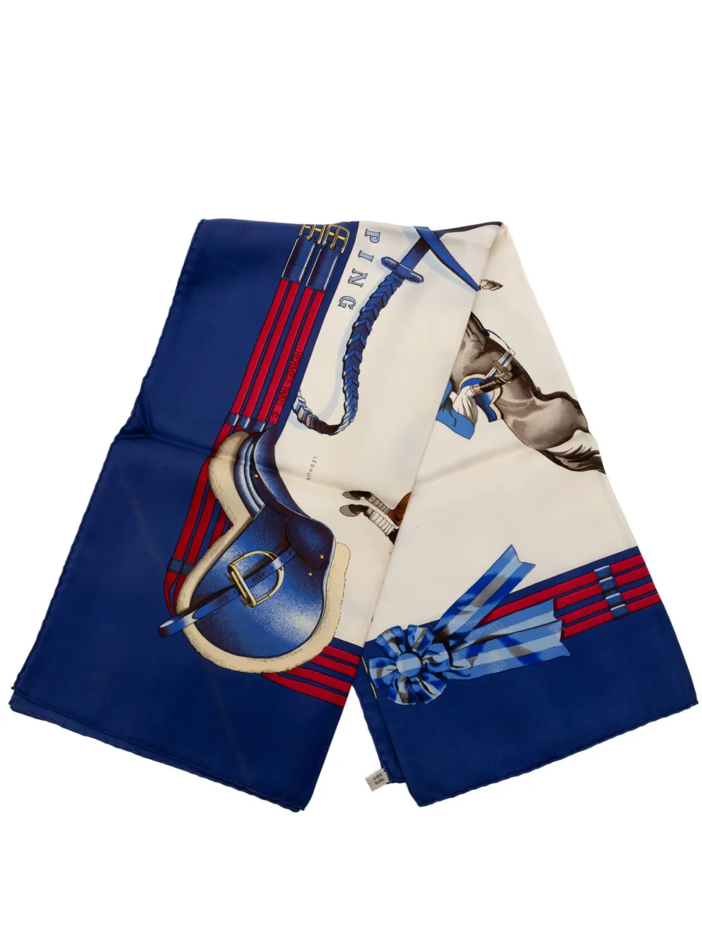 Hermès Pre-Owned 1971-2003 Jumping Silk Scarf 90 scarves - Bianco