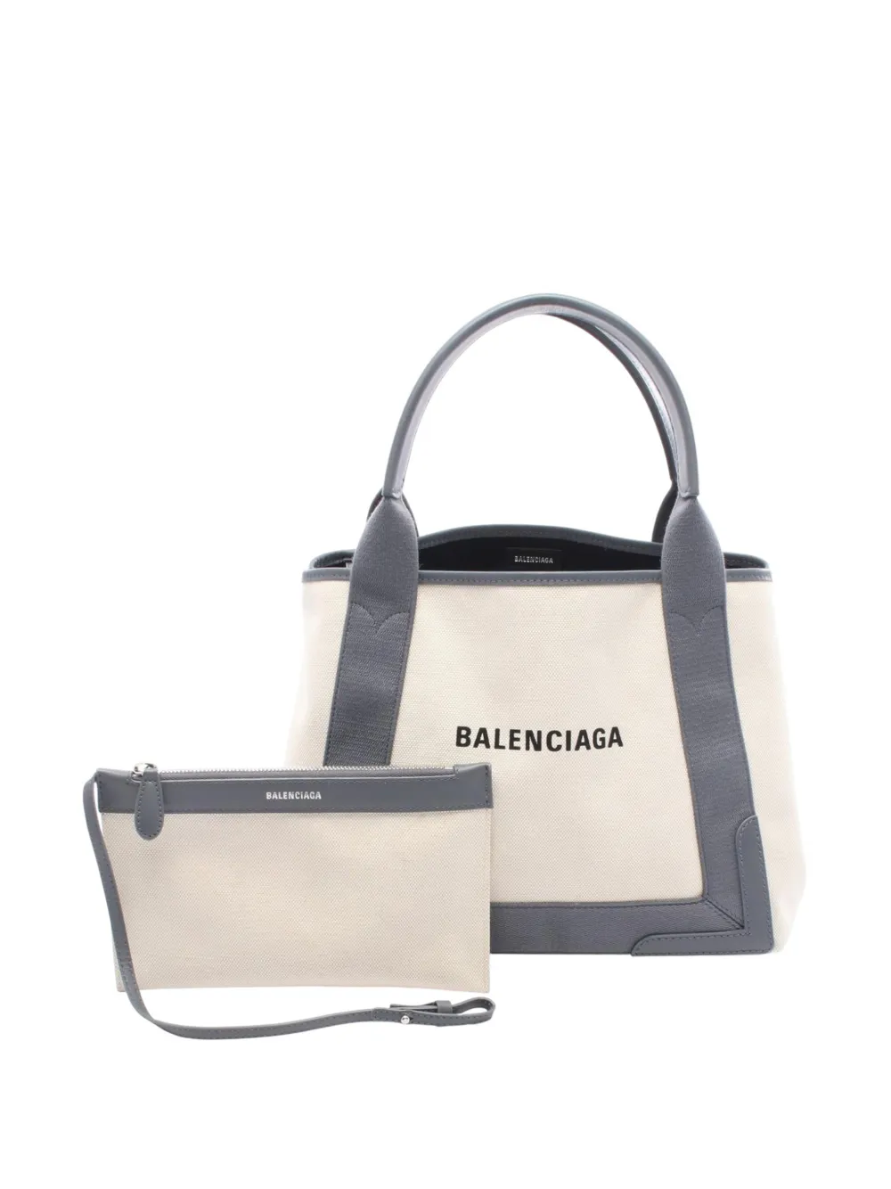 Balenciaga Pre-Owned 2010-2025 Canvas Navy Cabas S tote bag - Marrone