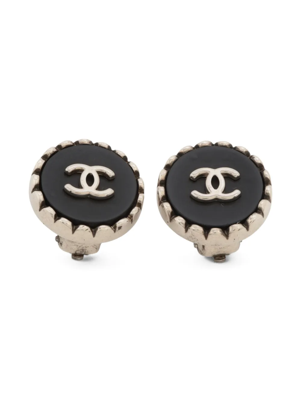 CHANEL Pre-Owned 1996 CC mark clip-on earrings - Nero
