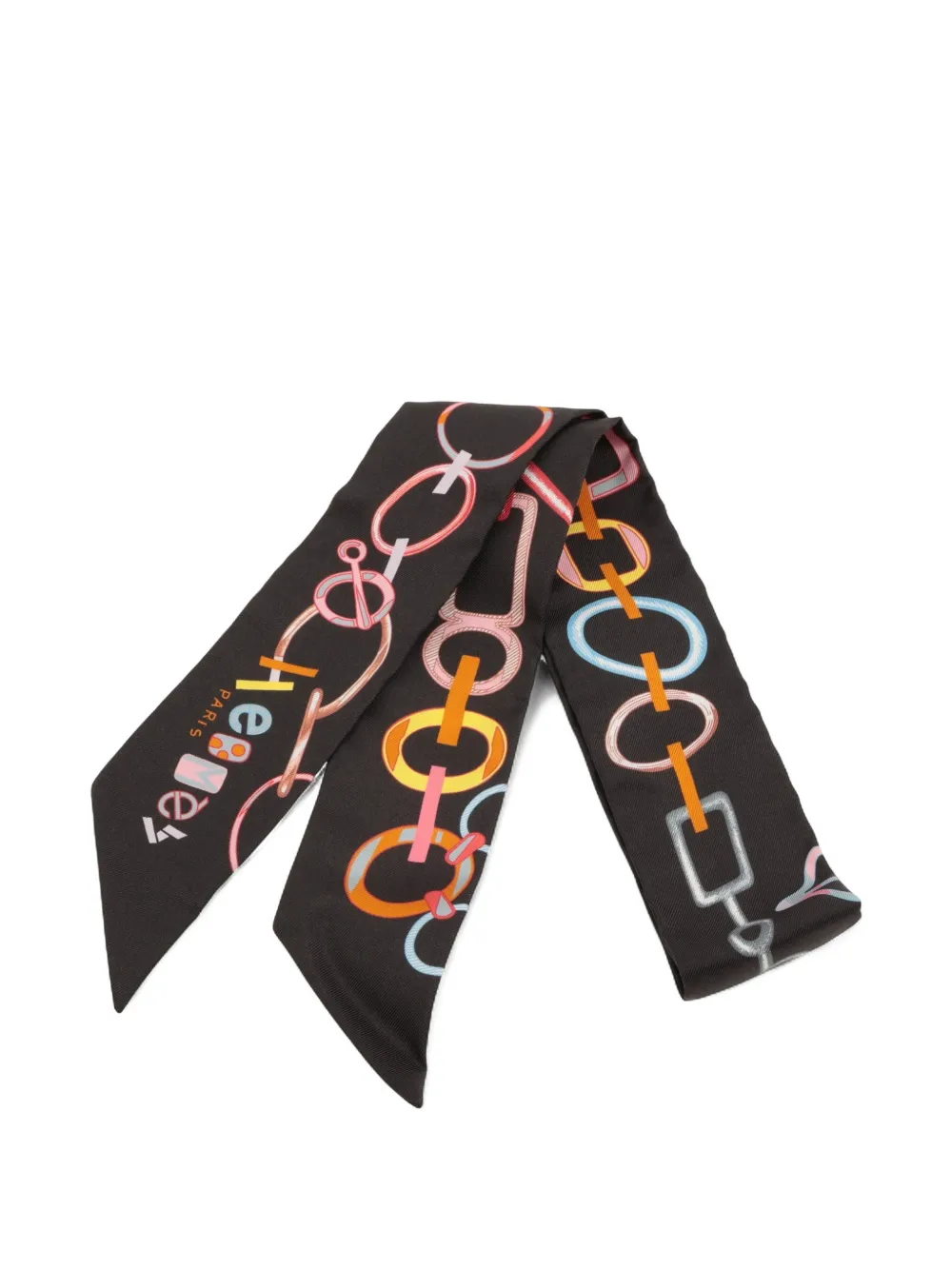 Hermès Pre-Owned 2023 Do Re Boucles print scarf | Brown | Image 1