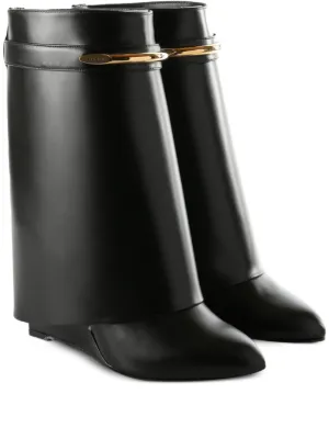 Givenchy パドロック 120mm ウェッジブーツ | ブラック | FARFETCH JP