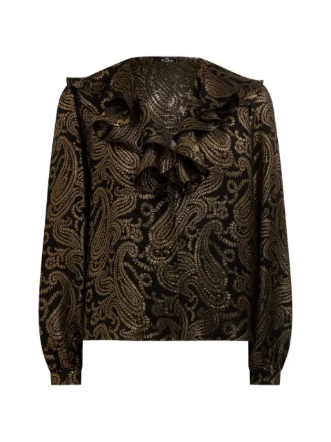 ETRO ruffled paisley top