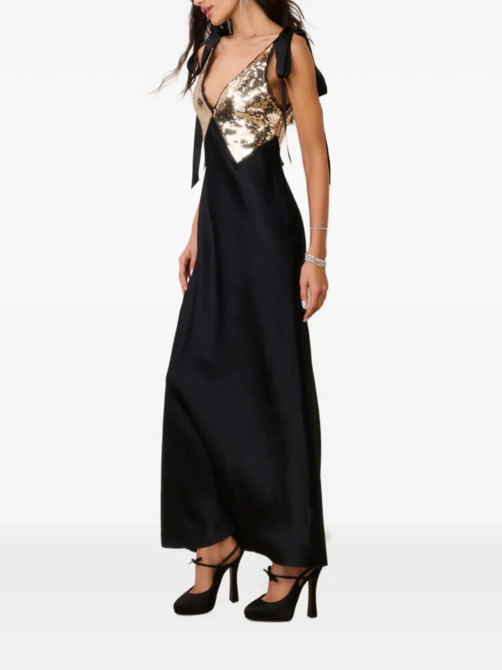 LoveShackFancy Maxi-jurk Zwart