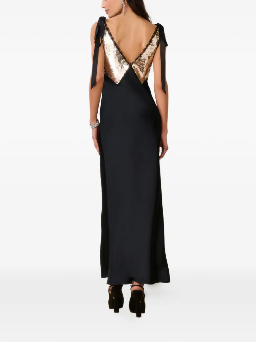 LoveShackFancy Maxi-jurk Zwart