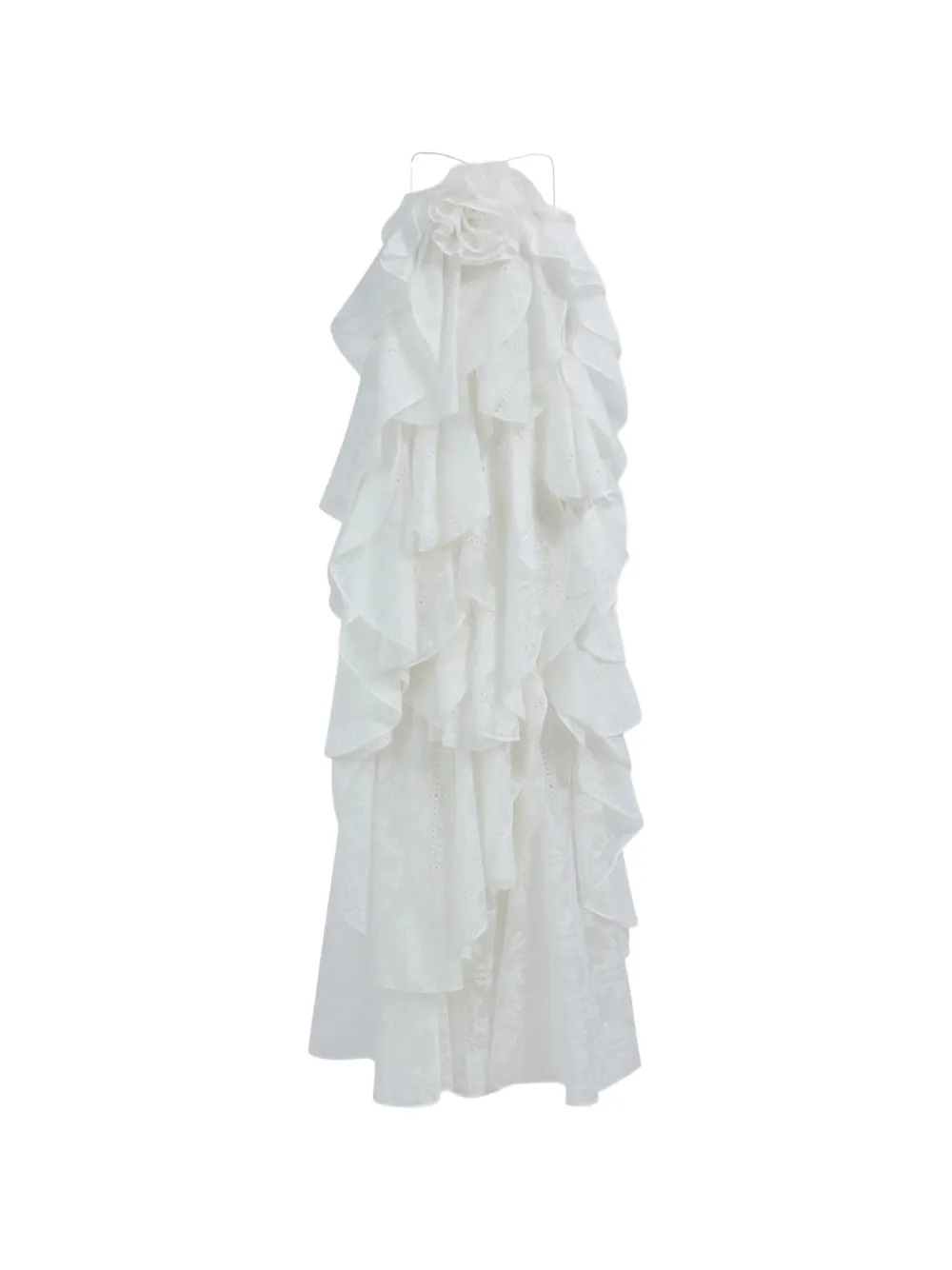 Aje Merritt ruffled floral maxi dress - White