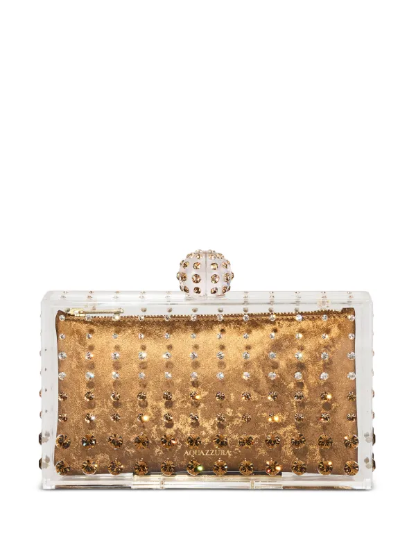Aquazzura Tequila Clutch Bag in White
