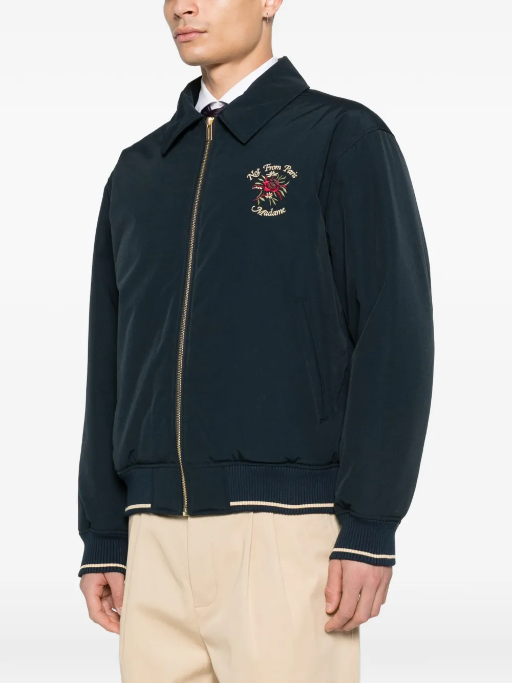 Drôle de Monsieur ジップアップジャケット　Mサイズ Drôle De Monsieur ジップアップ ジャケット | ブルー | FARFETCH JP