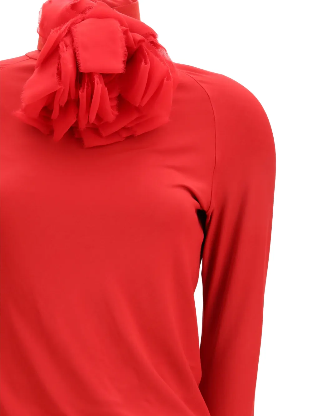 Magda Butrym floral-appliqu&eacute; maxi dress - Rood