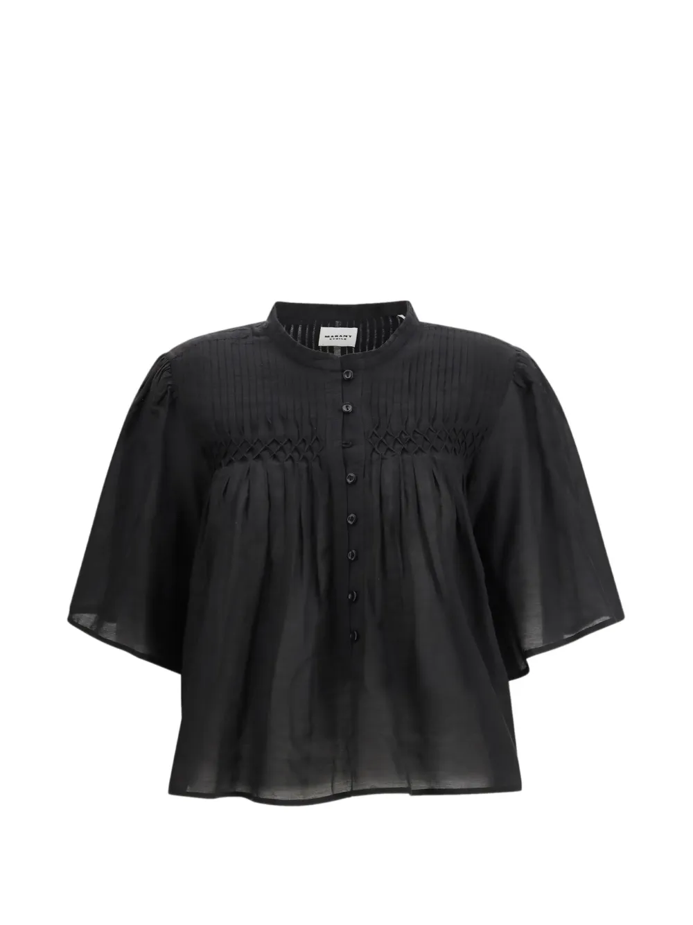 MARANT ÉTOILE pleated buttoned shirt - Schwarz