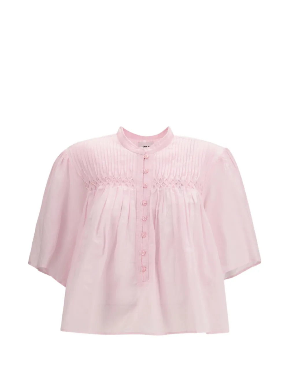 MARANT ÉTOILE smocked buttoned top - Rosa