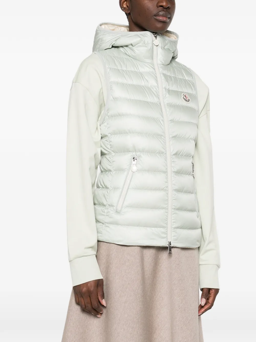Moncler Glygosse bodywarmer met capuchon Groen