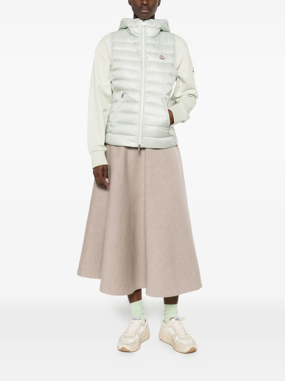 Moncler Glygosse bodywarmer met capuchon Groen