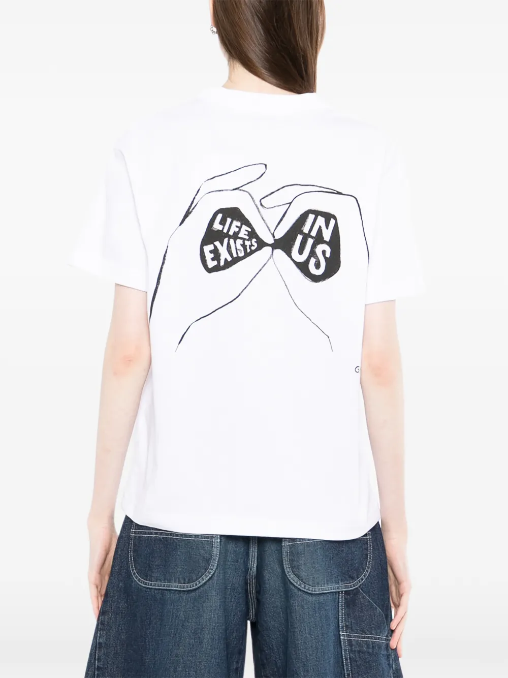 sacai T-shirt met grafische print Wit