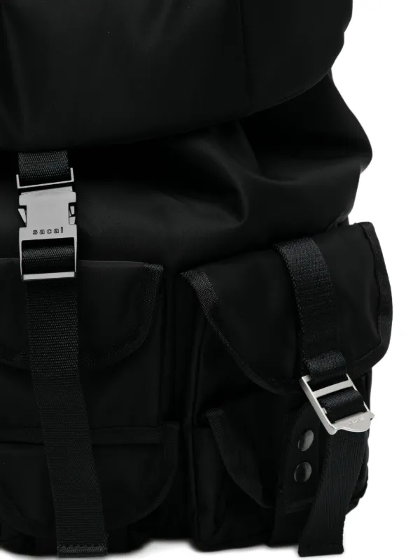 Sacai Pocket Backpack | Black | FARFETCH