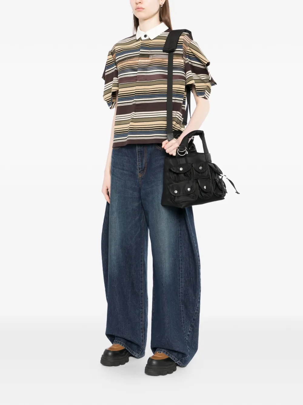 sacai pocket tote bag - Nero