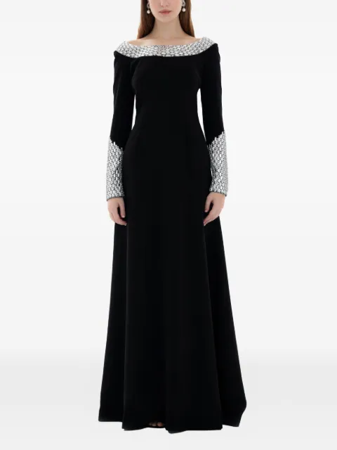 Dina Melwani crystal embellished gown