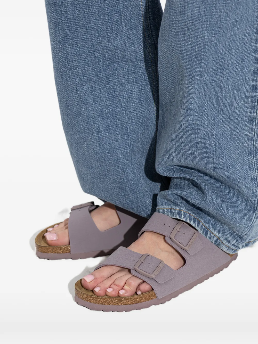 Birkenstock Arizona sandalen met gesp Paars