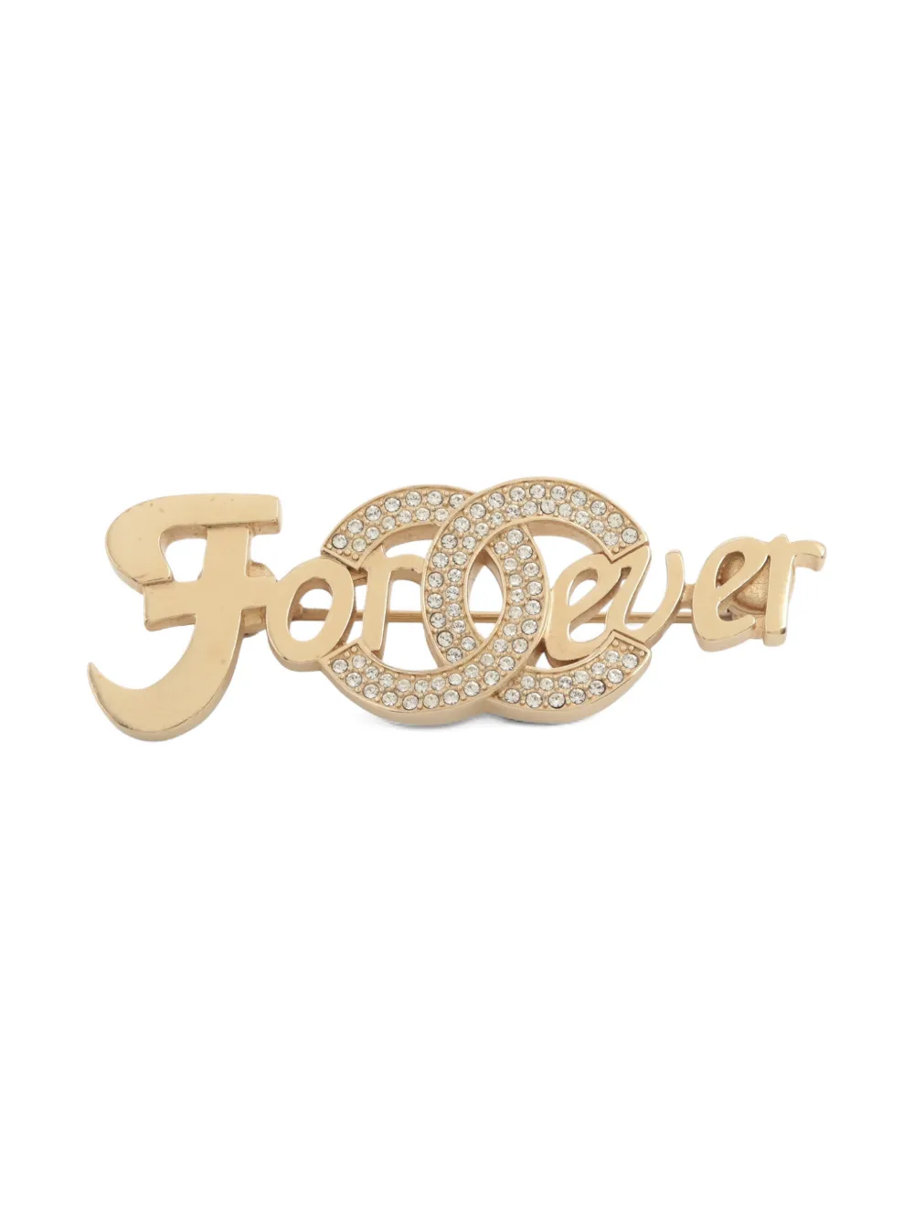 CHANEL Pre-Owned 2021 CC mark forever brooch - Oro