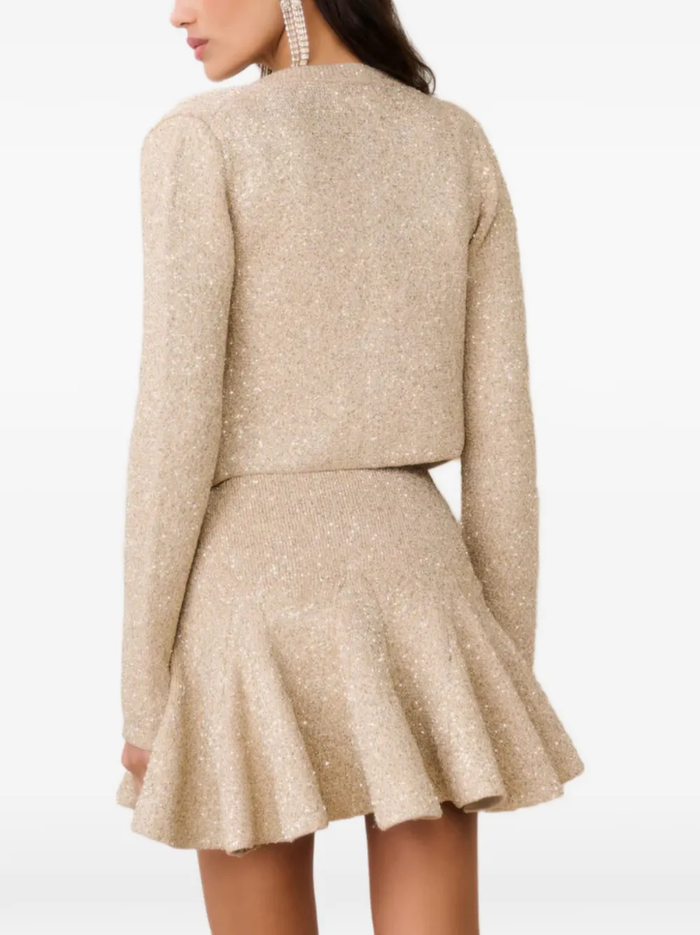 LoveShackFancy Ferra cropped vest met knopen Beige