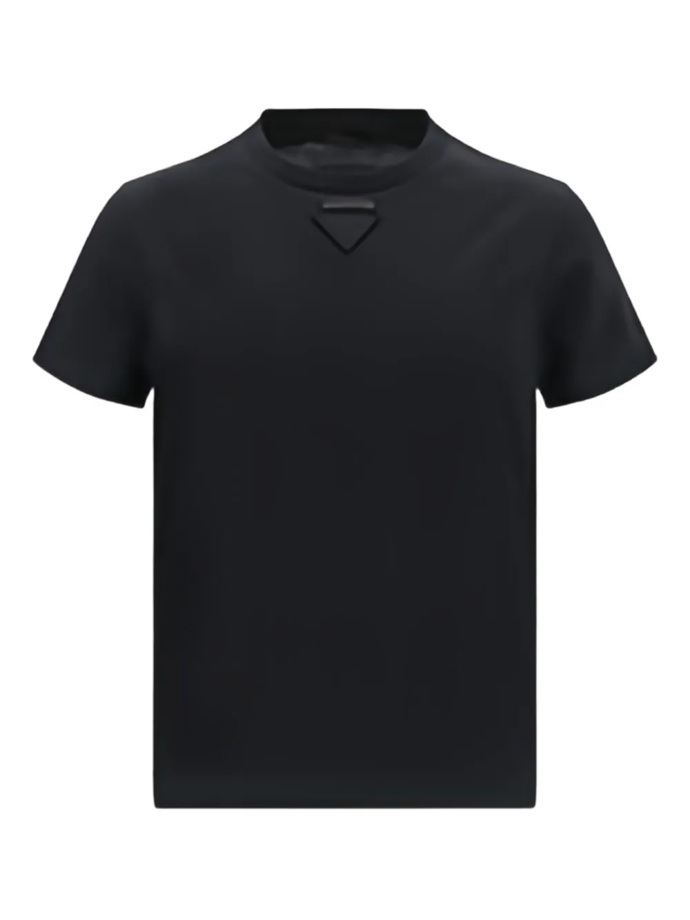 Prada triangle-appliqué crew-neck T-shirt - Nero