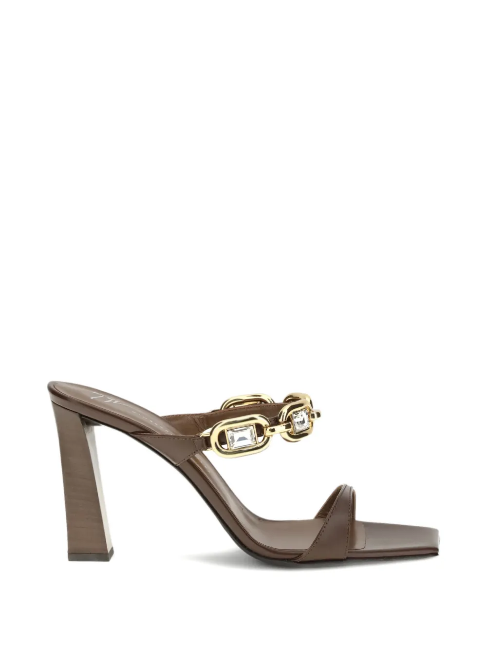 Giuseppe Zanotti Muse chain-embellished sandals - Marrone