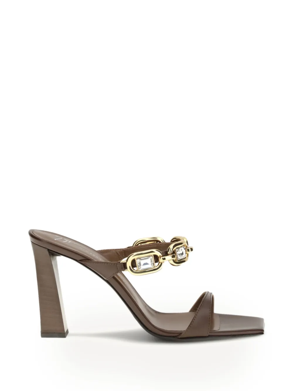 Giuseppe Zanotti Muse chain-embellished sandals - Marrone