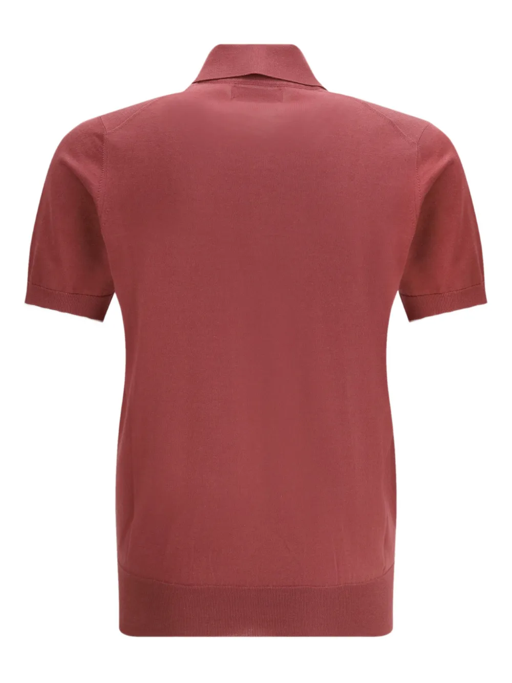 Brunello Cucinelli button collar polo shirt - Rood