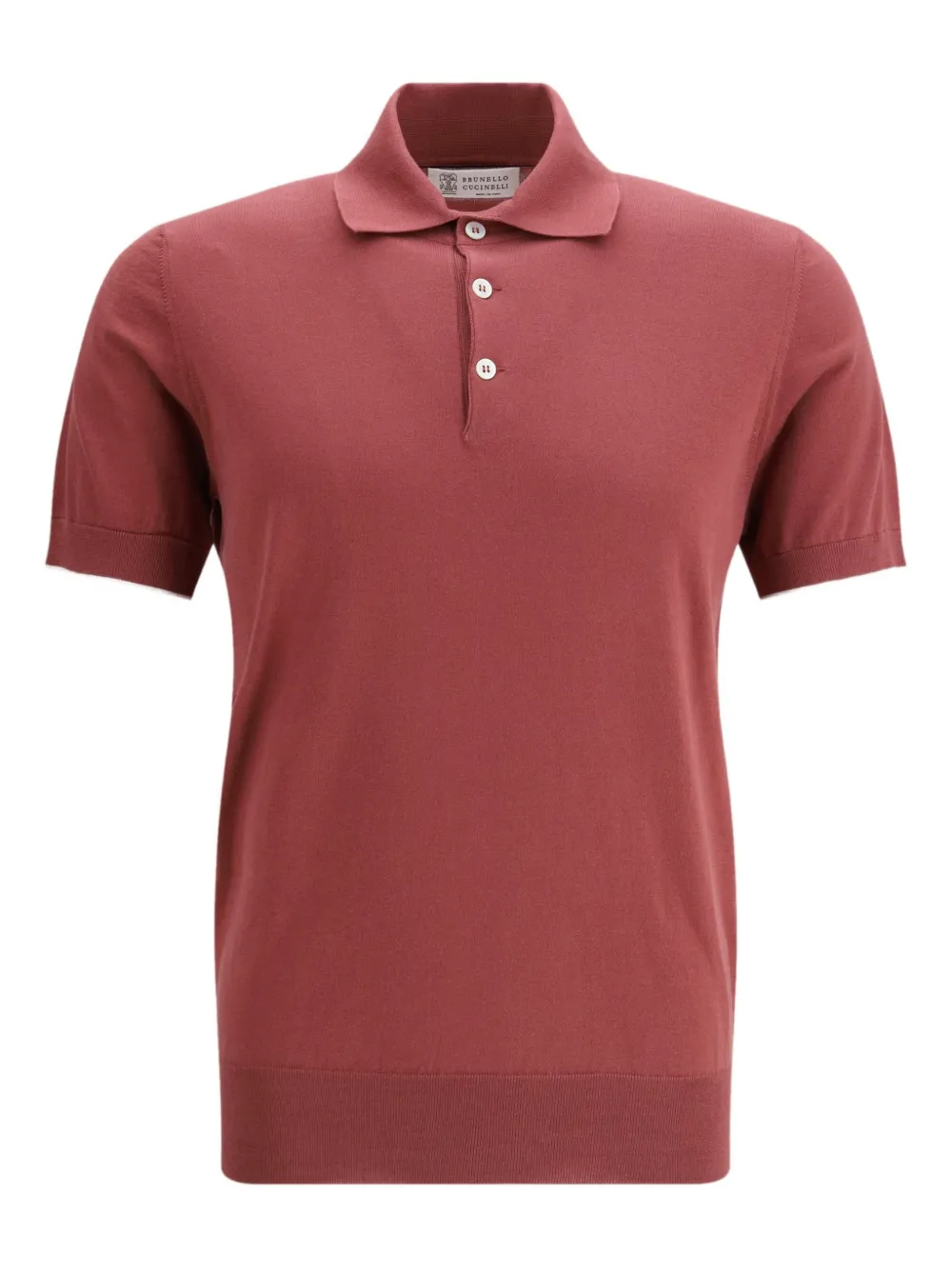 Brunello Cucinelli button collar polo shirt - Rot