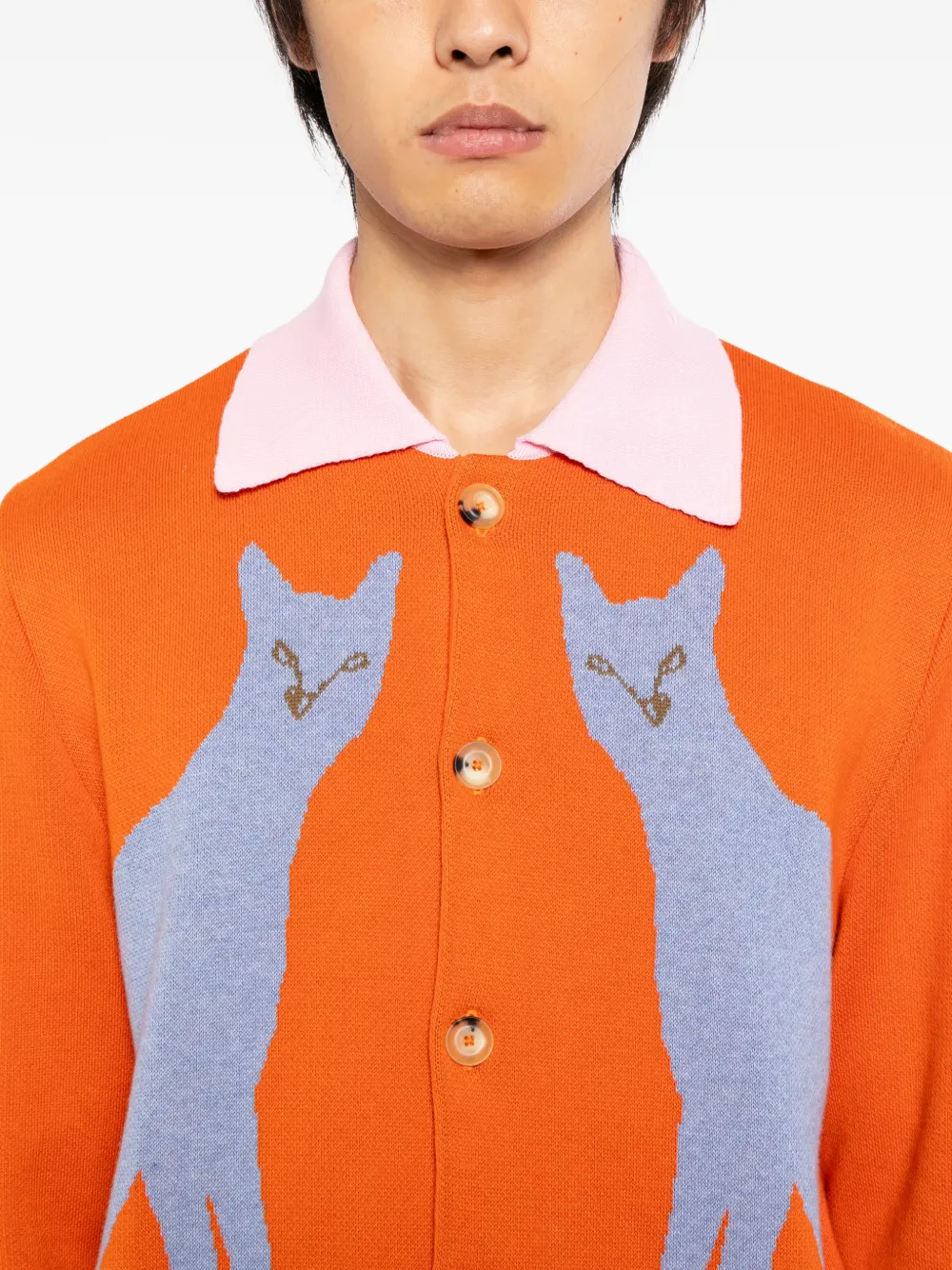 Graphic Cotton Cardigan