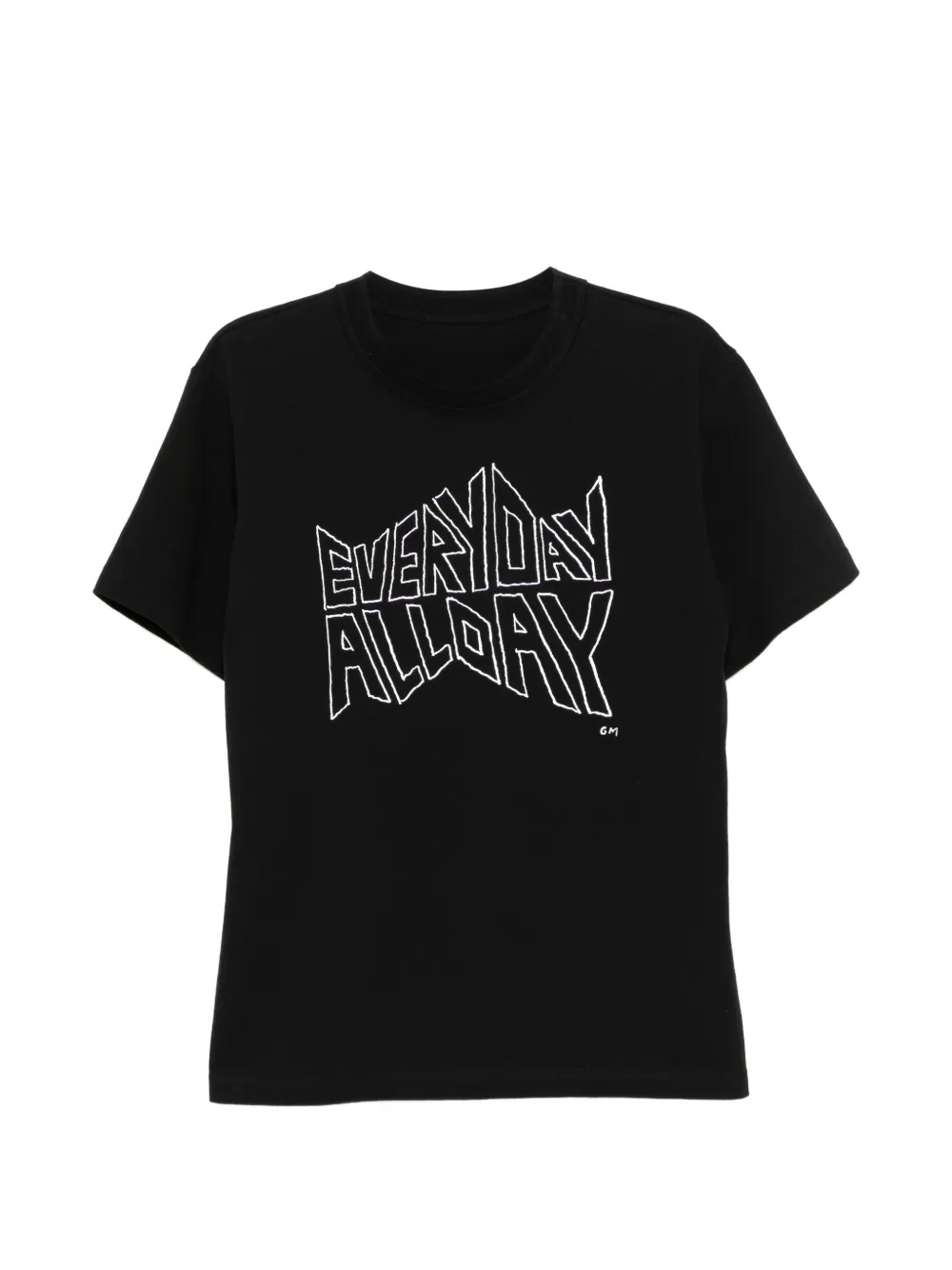 sacai graphic crew neck T-shirt - Nero