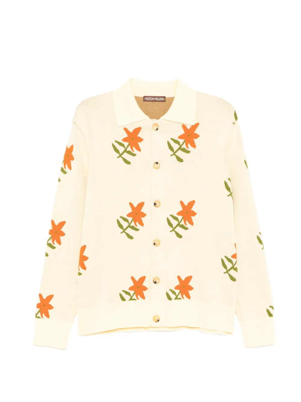 CHATEAU ORLANDO floral long-sleeve cardigan - Giallo