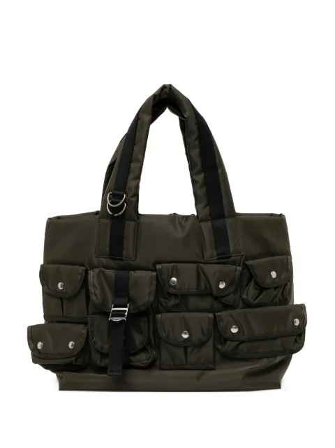 sacai multi-pocket tote bag