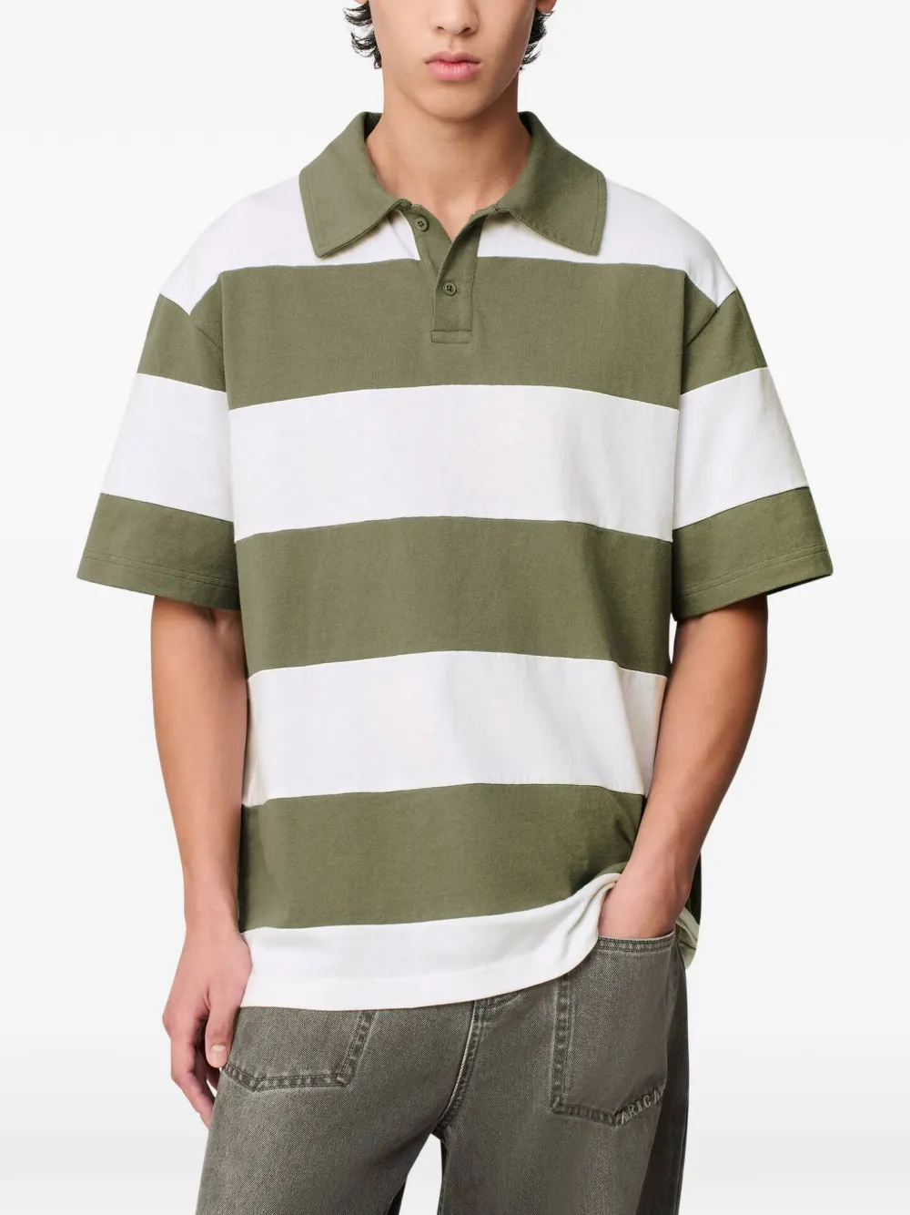 Axel Arigato Gestreept poloshirt Groen